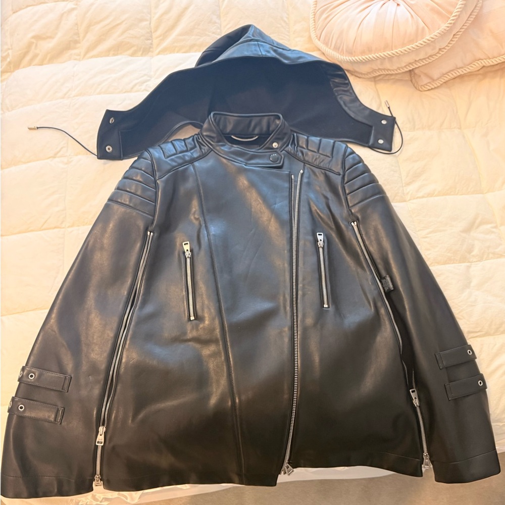 Ermanno Scervino Women's Black Bomber Poncho Jacket